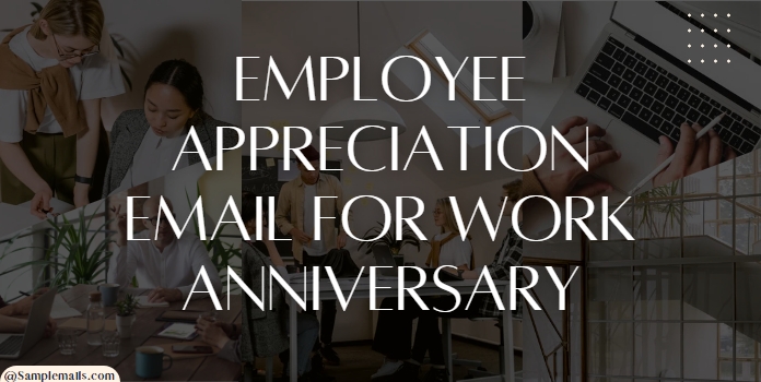 Employee Appreciation Email for Work Anniversary