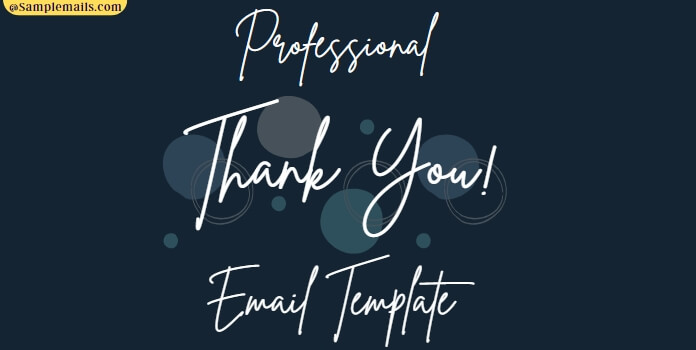 Professional Thank you Email Format