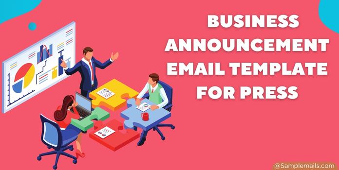 Business Announcement Email Template for Press