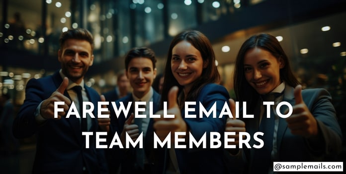 Farewell Email to Team Members Format